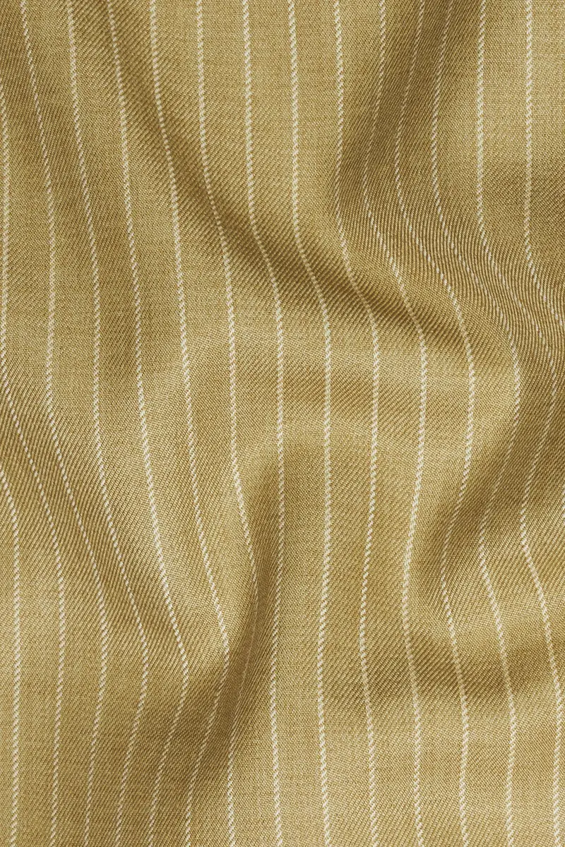 Muddy Brown Striped Wool Rich Designer Blazer 3