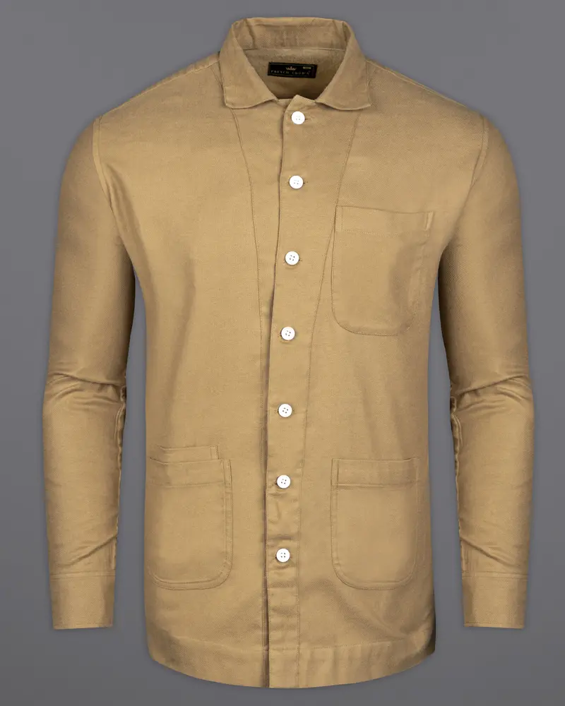 Muesli Brown Flannel Designer Shirt 1