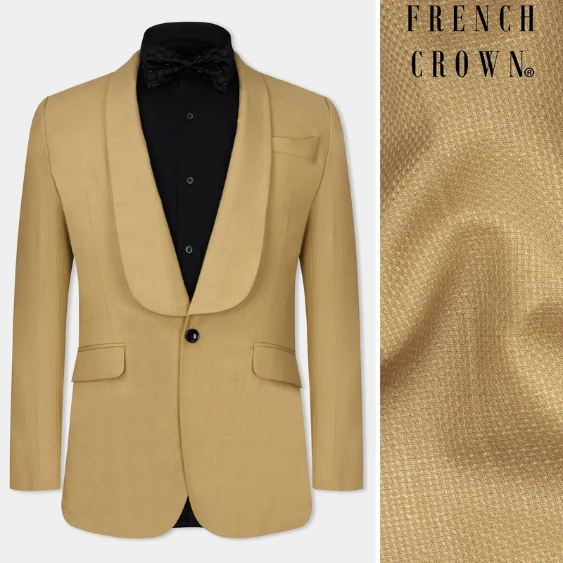 Muesli Brown Wool Rich Designer Blazer 1