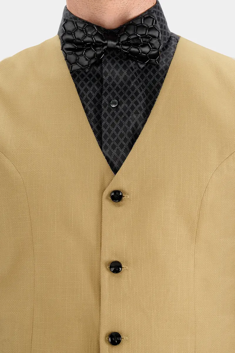 Muesli Brown Wool Rich Waistcoat 4