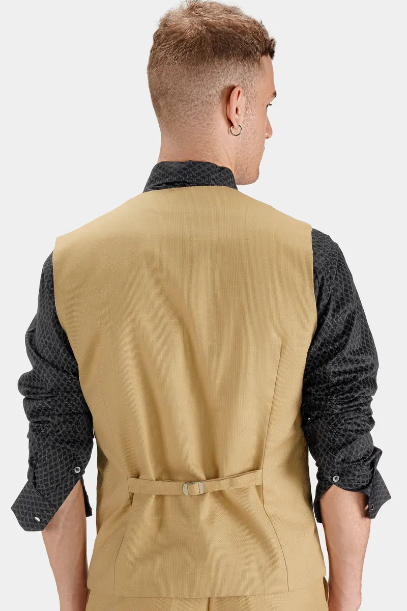 Muesli Brown Wool Rich Waistcoat 5
