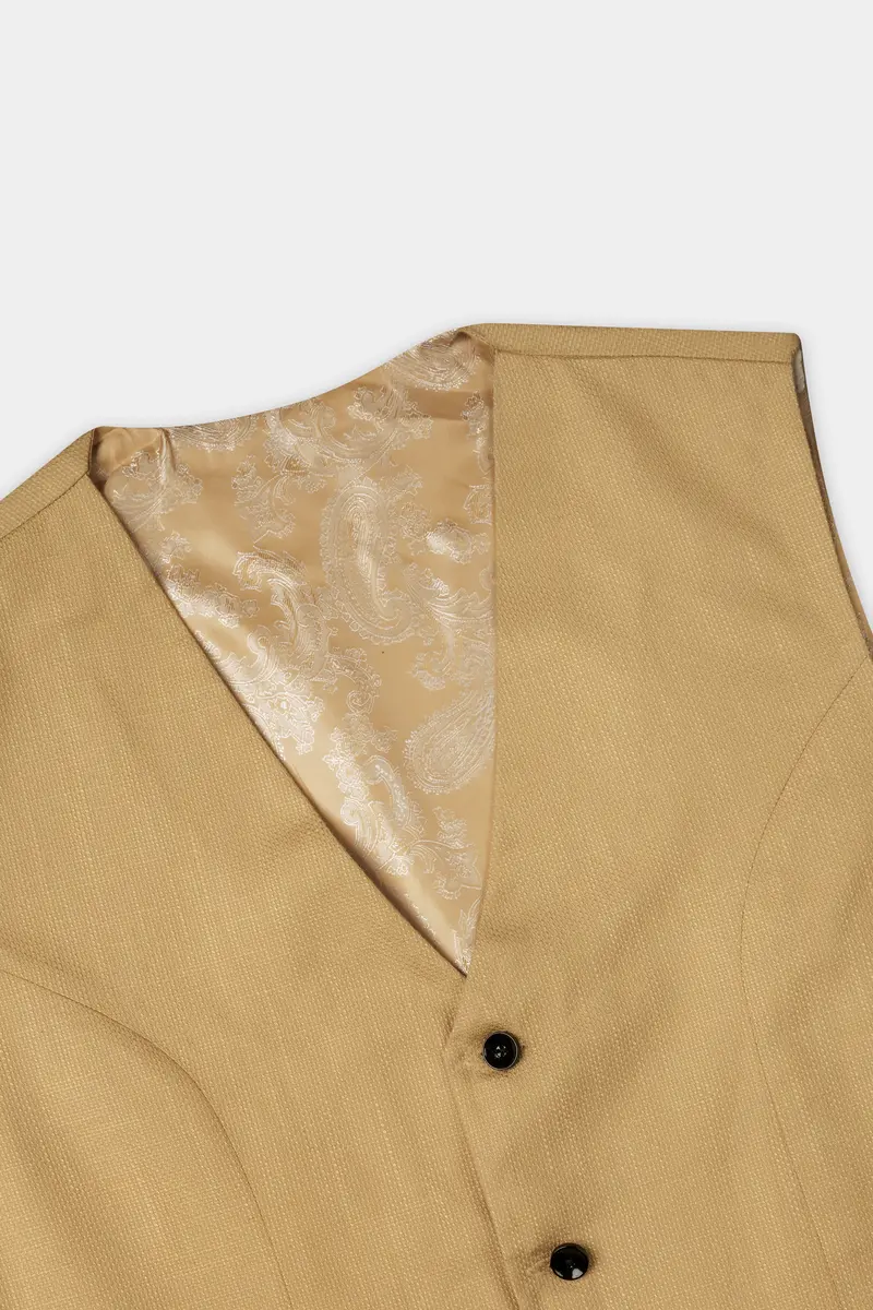 Muesli Brown Wool Rich Waistcoat 6