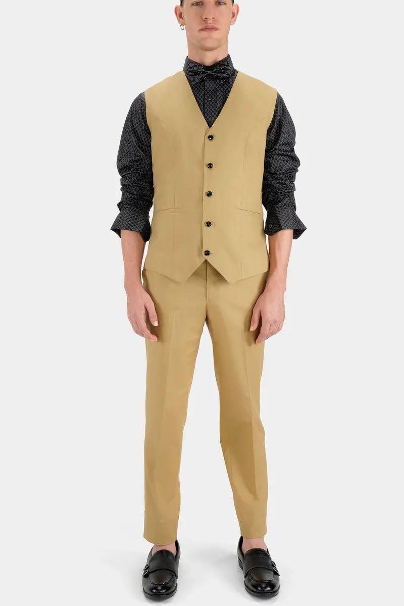 Muesli Brown Wool Rich Waistcoat 7