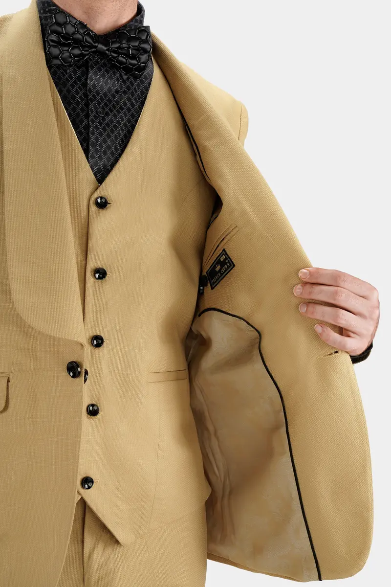 Muesli Brown Wool Rich Waistcoat 8