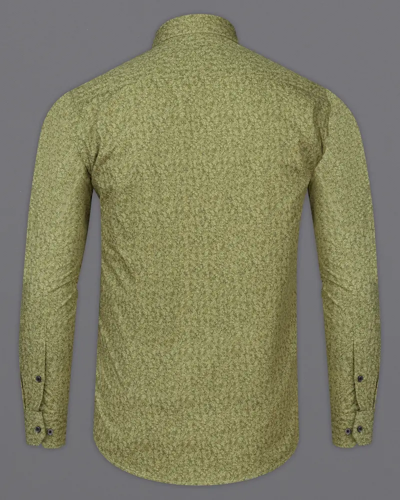 Muesli Green Ditsy Printed Premium Cotton Shirt 6