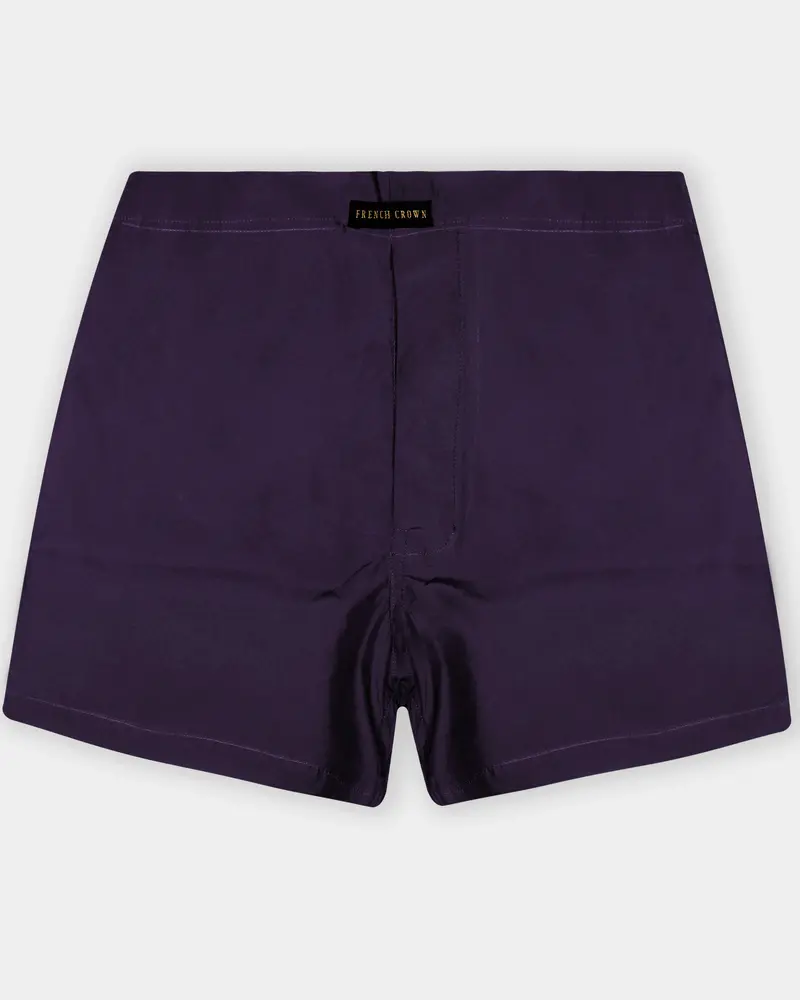 Mulberry-Blackcurrant Purple Solid Premium Cotton Boxer 1