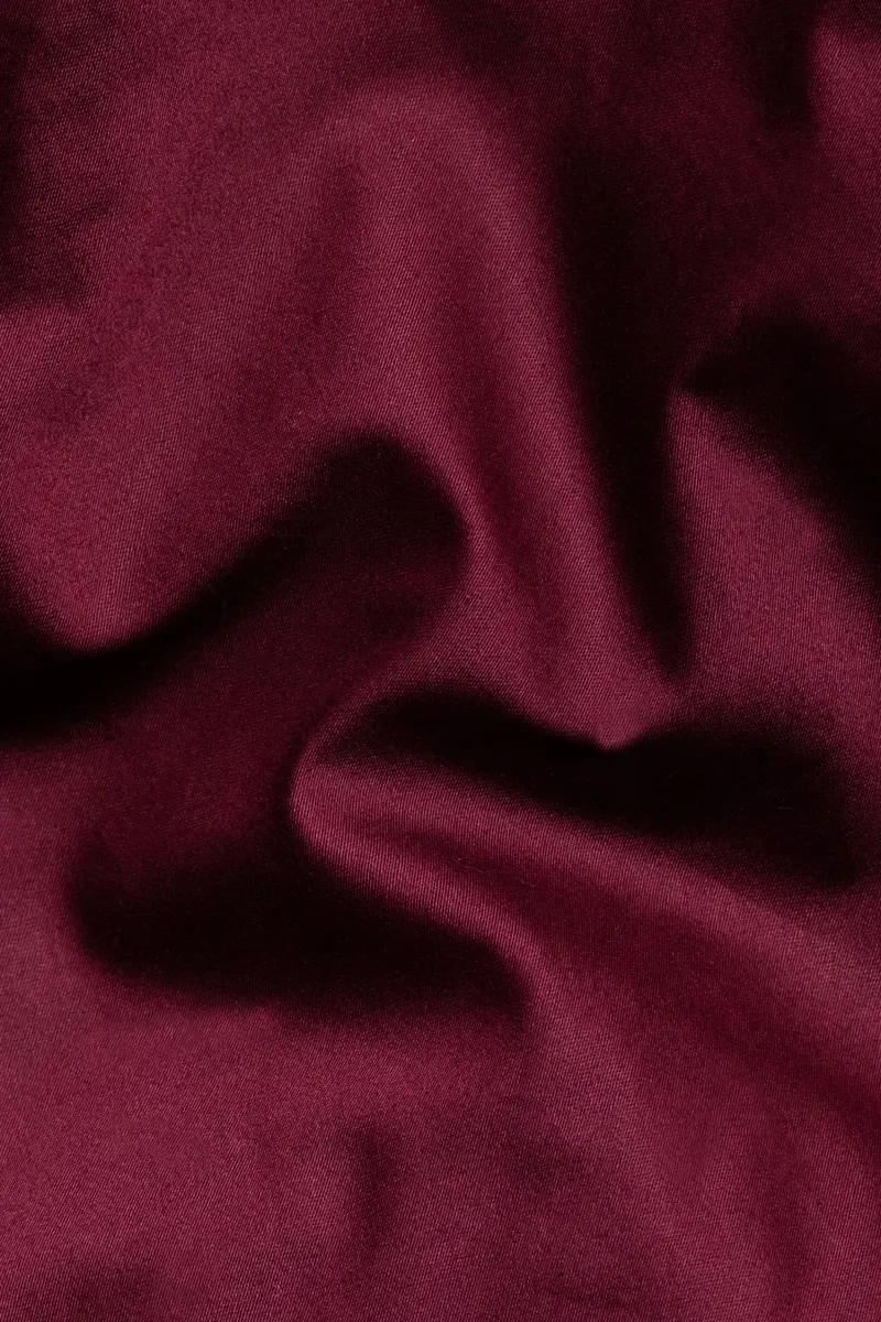 Mulberry Maroon Premium Cotton Shirt 3