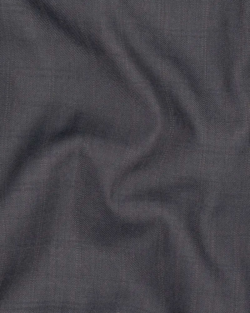 Mulled Grey Subtle Plaid Wool Rich Waistcoat 3