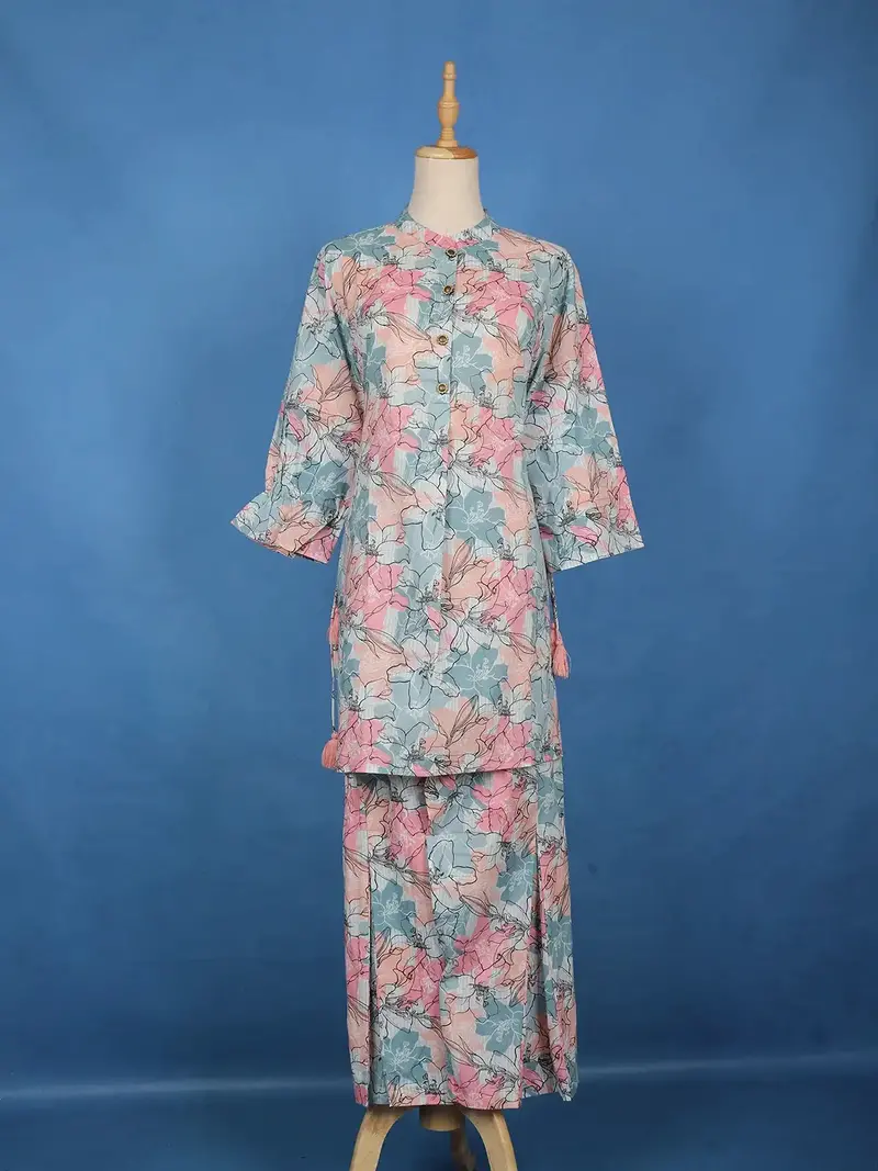 Multi-Color Floral Printed Cotton Co Ord Salwar Suit 1