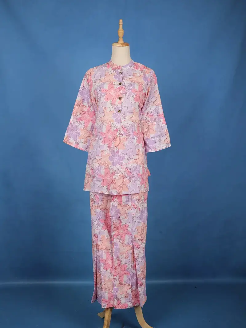 Multi-Color Floral Printed Cotton Co-Ord Set 1