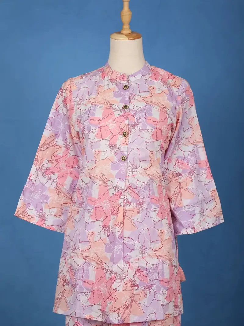 Multi-Color Floral Printed Cotton Co-Ord Set 2