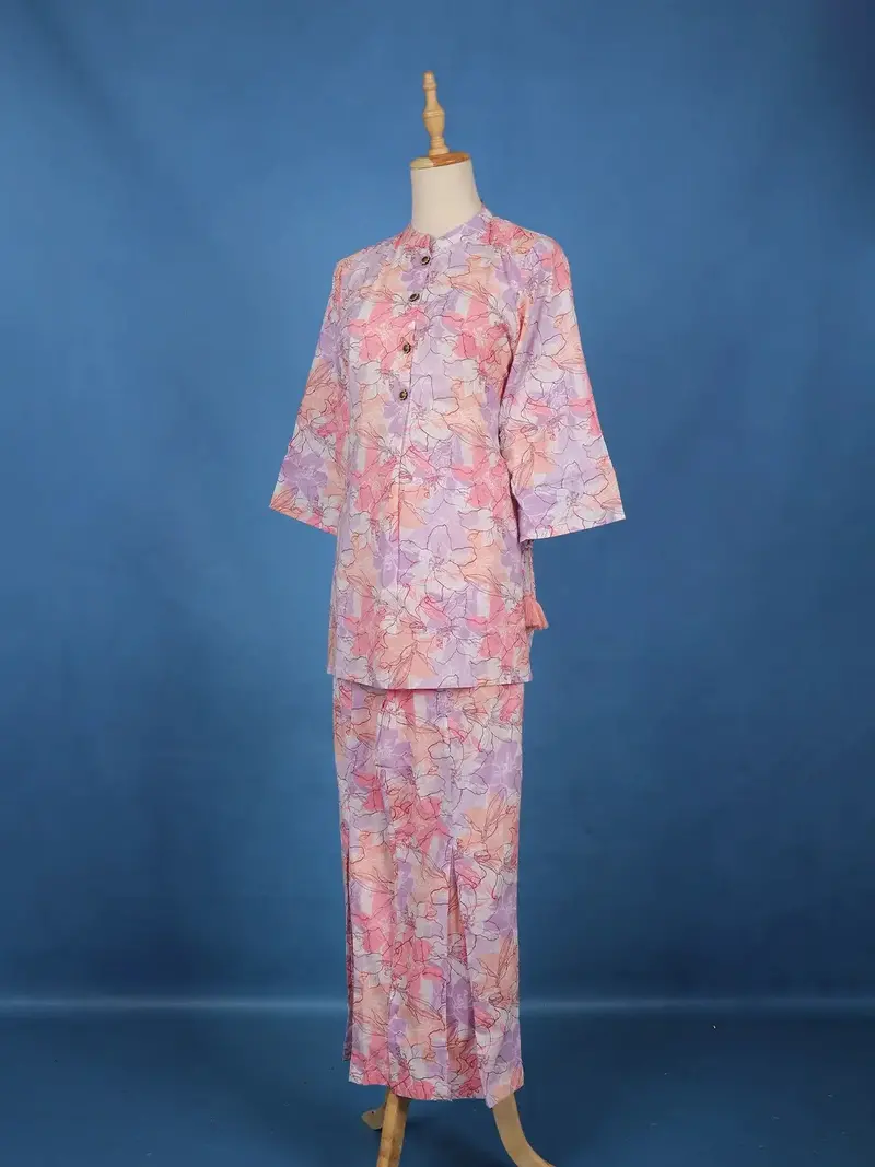 Multi-Color Floral Printed Cotton Co-Ord Set 3