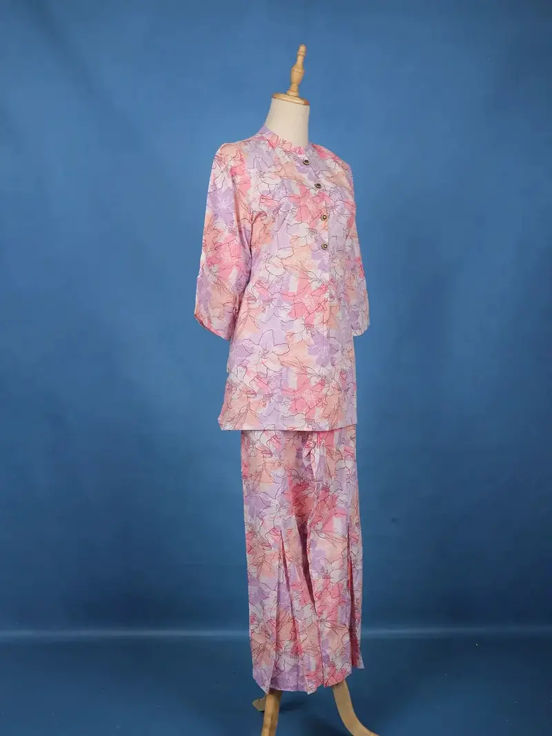 Multi-Color Floral Printed Cotton Co-Ord Set 4