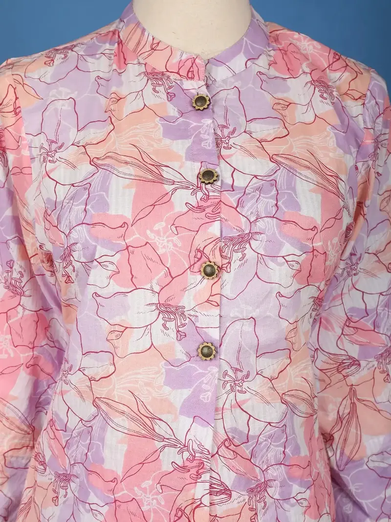 Multi-Color Floral Printed Cotton Co-Ord Set 5
