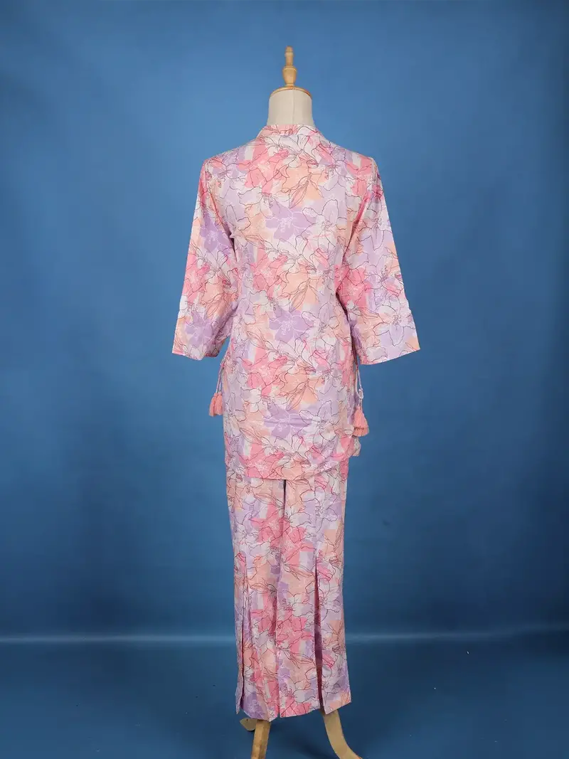 Multi-Color Floral Printed Cotton Co-Ord Set 8