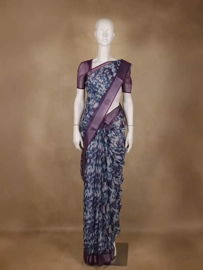 Multicolor Abstract Printed Cotton Saree 1