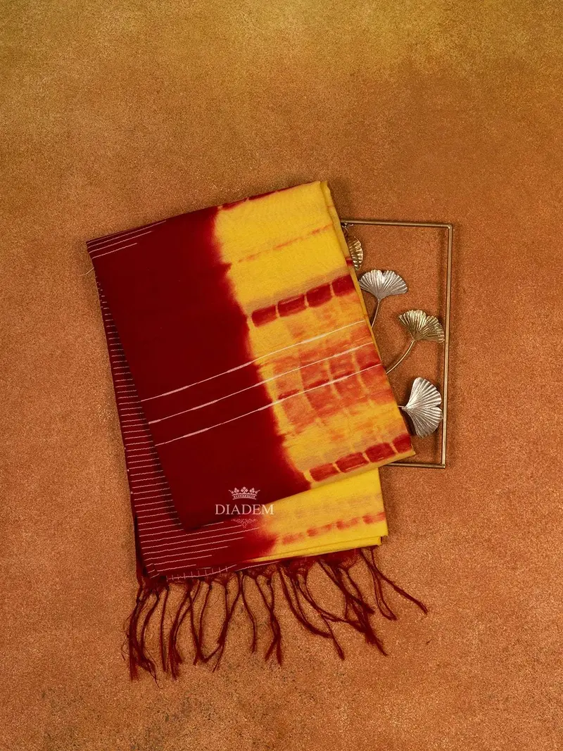 Multicolor Cotton Saree With Stripes And Geometric Design On The Body And Without Border 1
