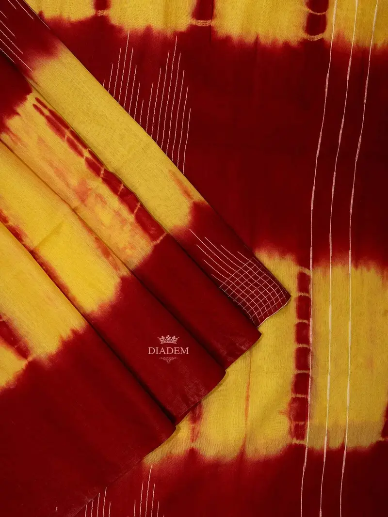 Multicolor Cotton Saree With Stripes And Geometric Design On The Body And Without Border 2