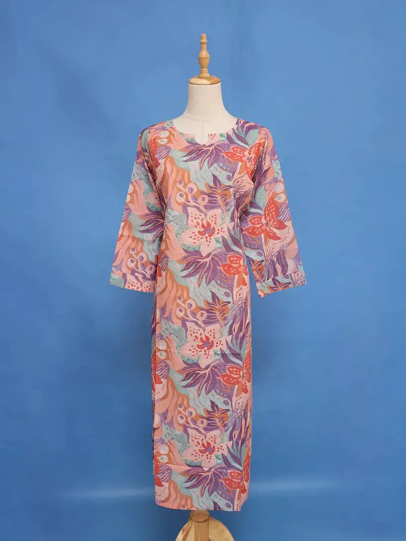 Multicolor Floral Printed Cotton Kurti 1