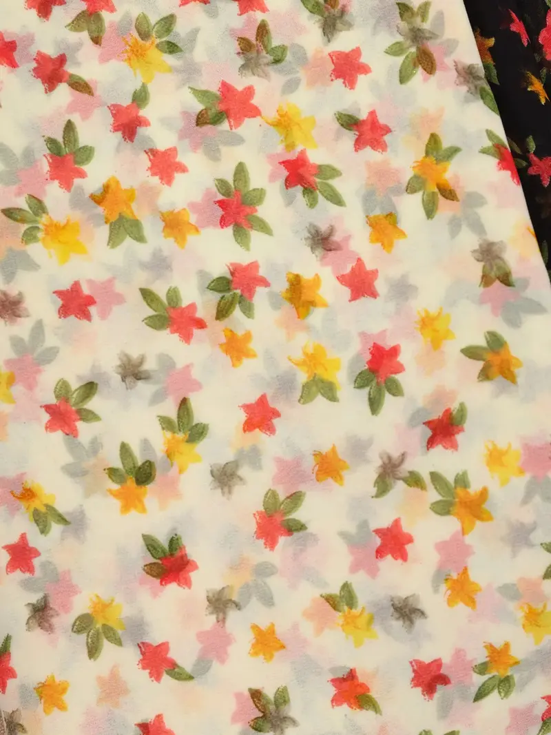 Multicolor Floral Printed Georgette Saree With Matching Blouse 2
