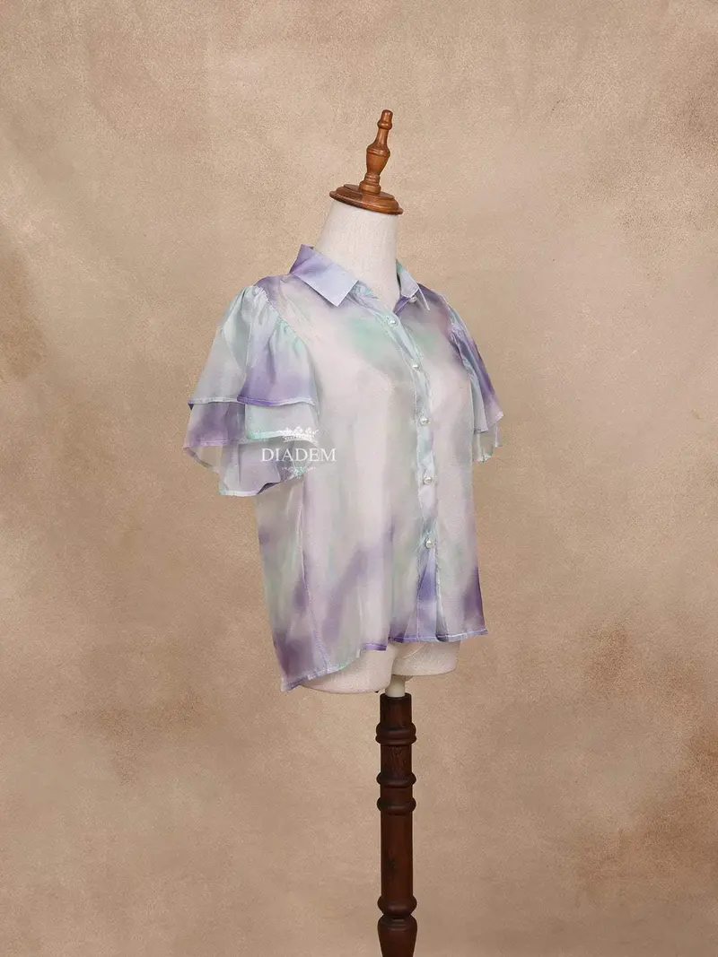 Multicolor Gradient Top With Half Sleeve 2