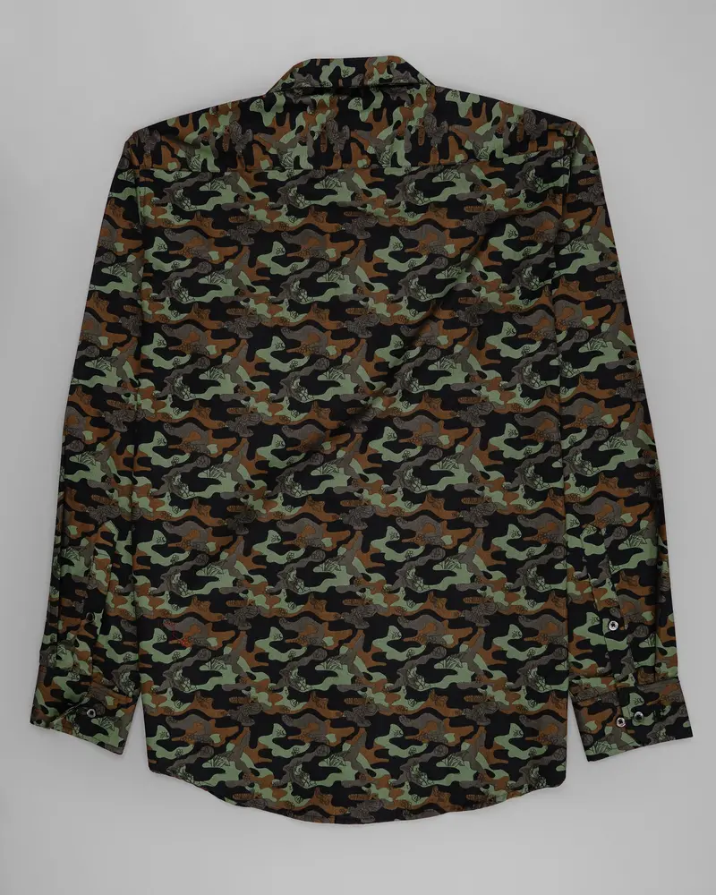 Multicolour Camouflage Flower Printed Premium Cotton Shirt 6