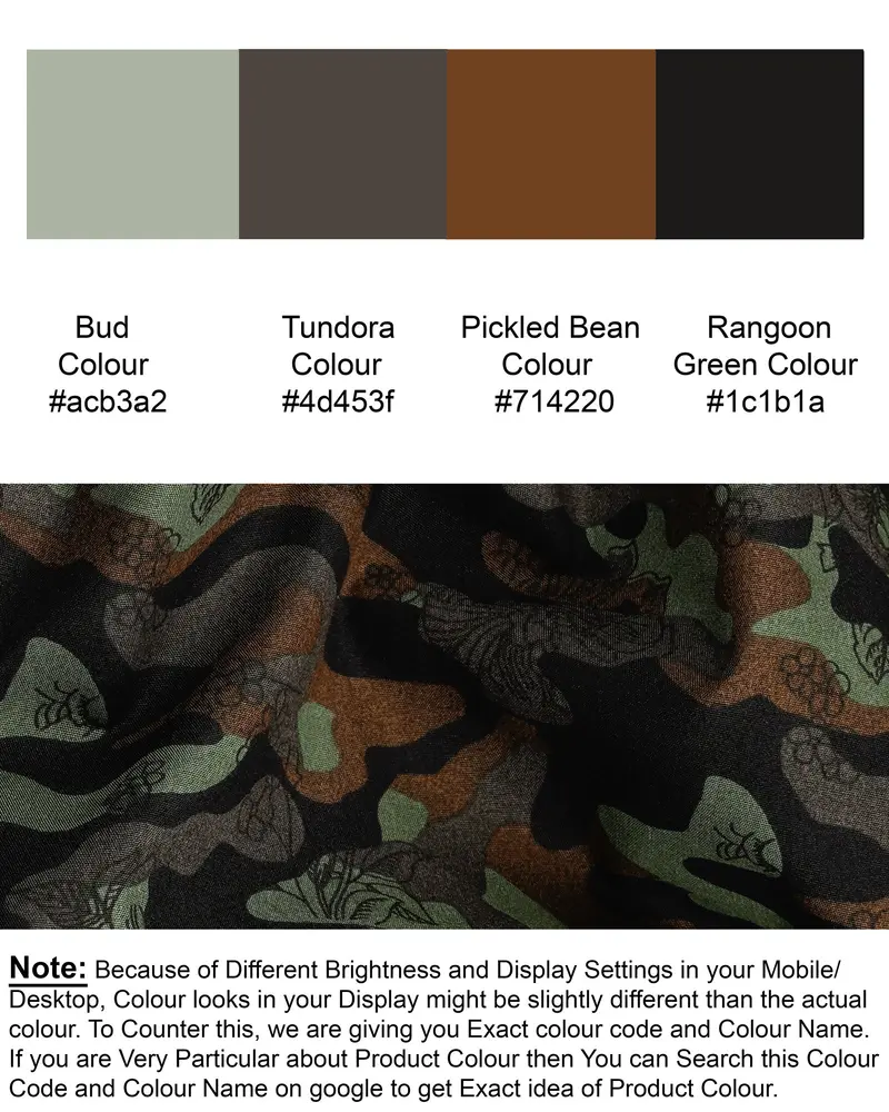 Multicolour Camouflage Flower Printed Premium Cotton Shirt 8
