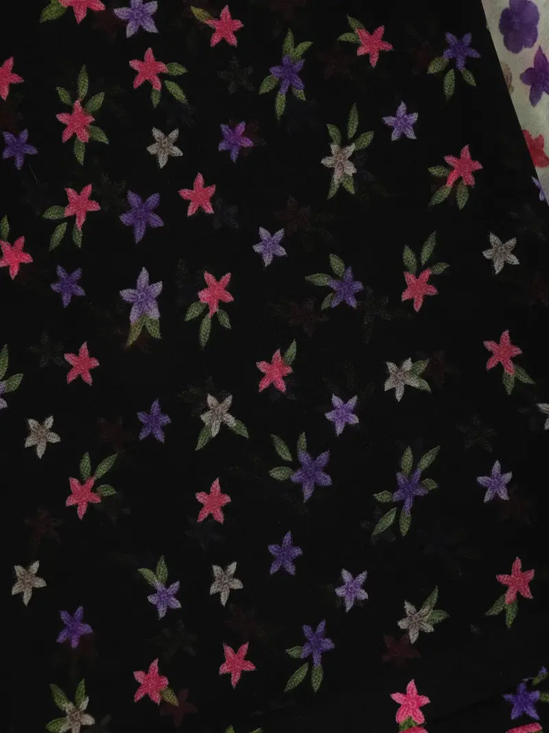 Multicolour Floral Printed Georgette Saree With Matching Blouse 2