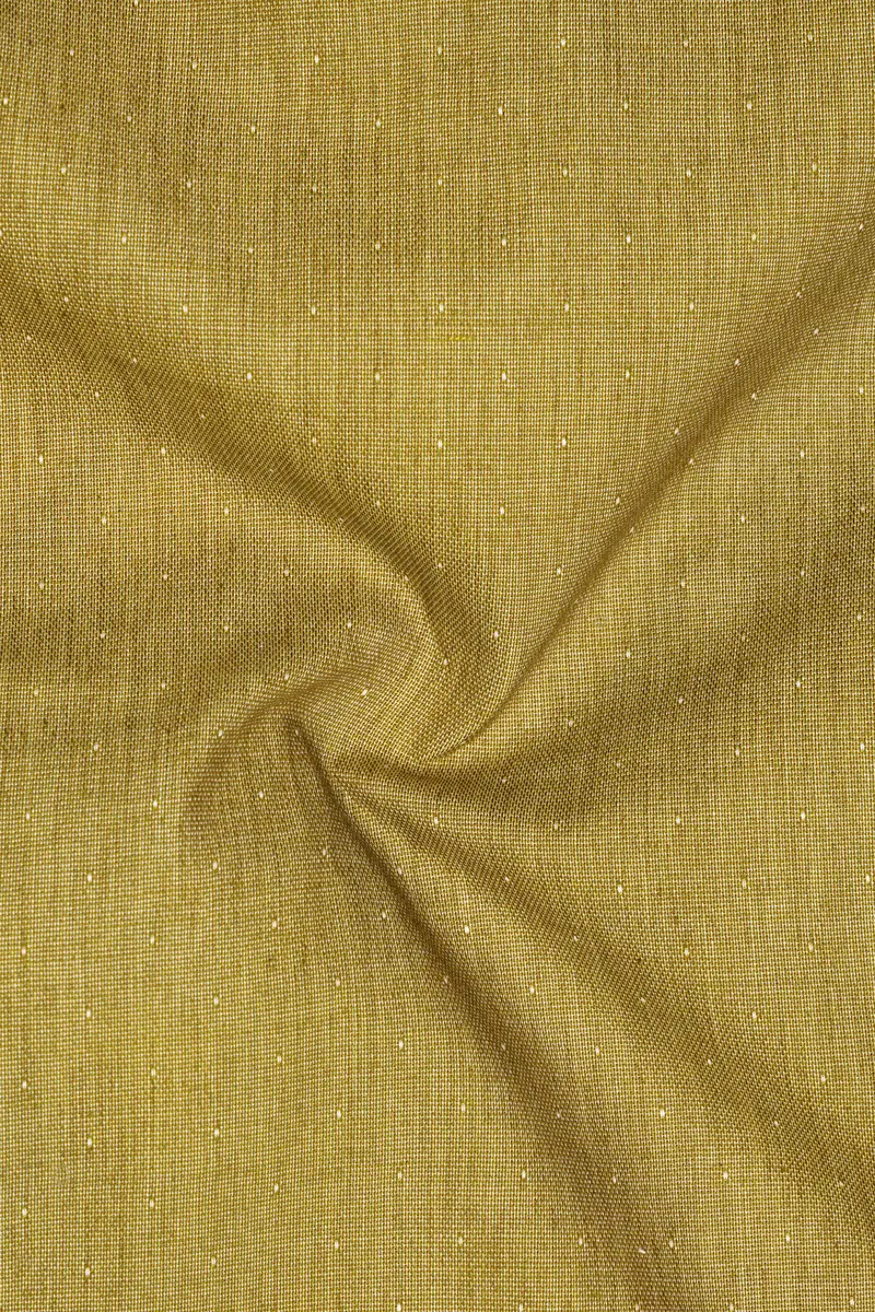 Museli Brown Dobby Textured Premium Giza Cotton Shirt 3