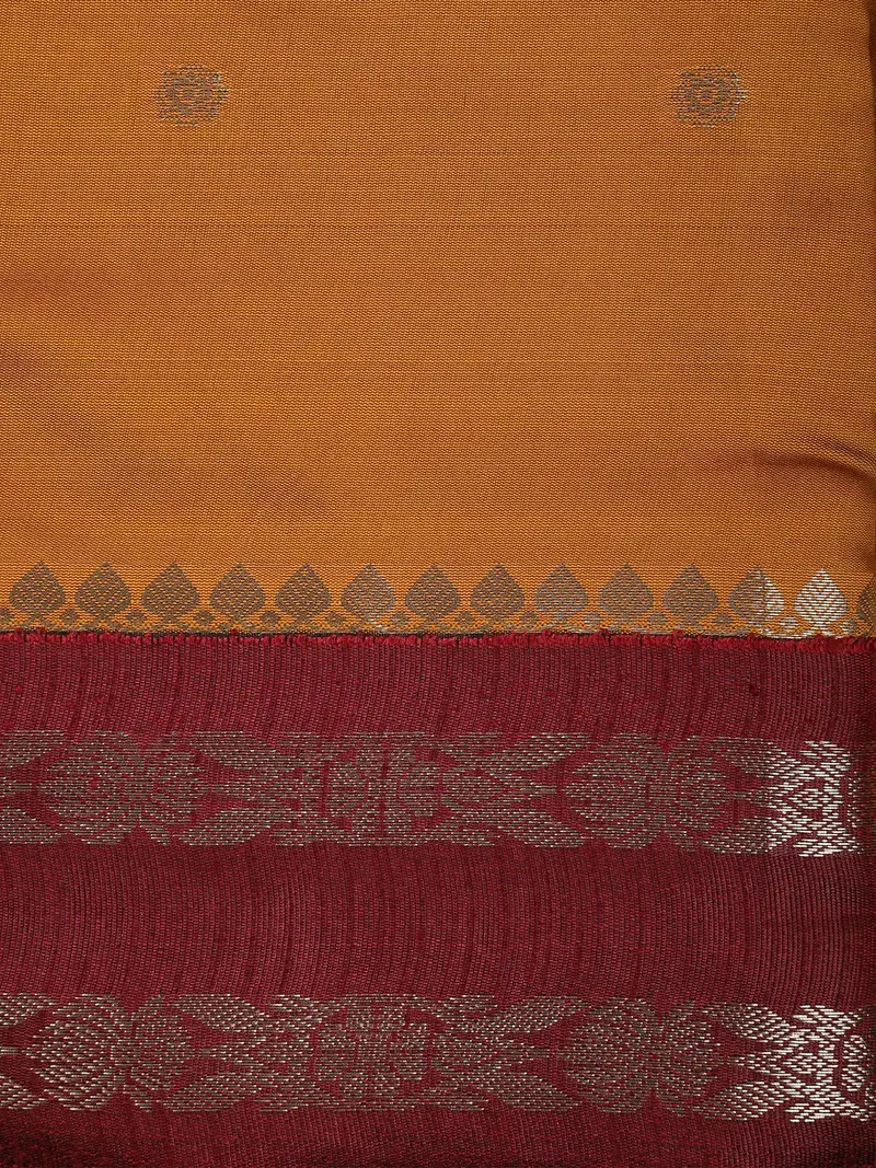 Mustard Yellow Butta Design Soft Silk Fancy Wear Saree With Contrast Zari Border 2