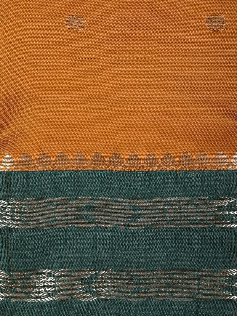 Mustard Yellow Butta Woven Design Soft Silk Fancy Wear Saree With Contrast Zari Border 2