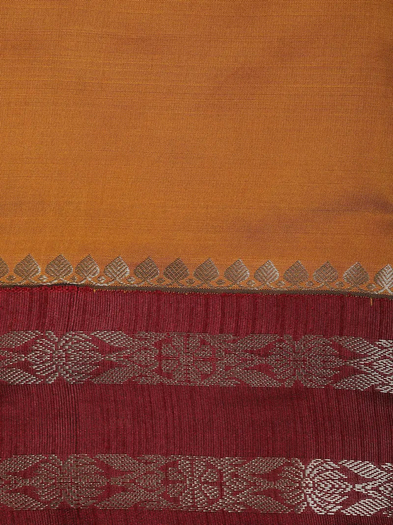 Mustard Yellow Solid Design Soft Silk Fancy Wear Saree 2