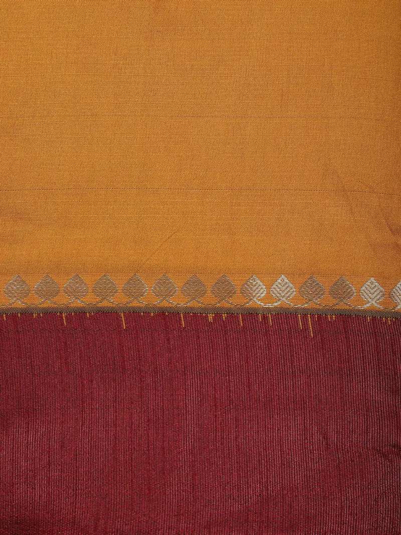 Mustard Yellow Solid Design Soft Silk Fancy Wear Saree With Contrast Border 2