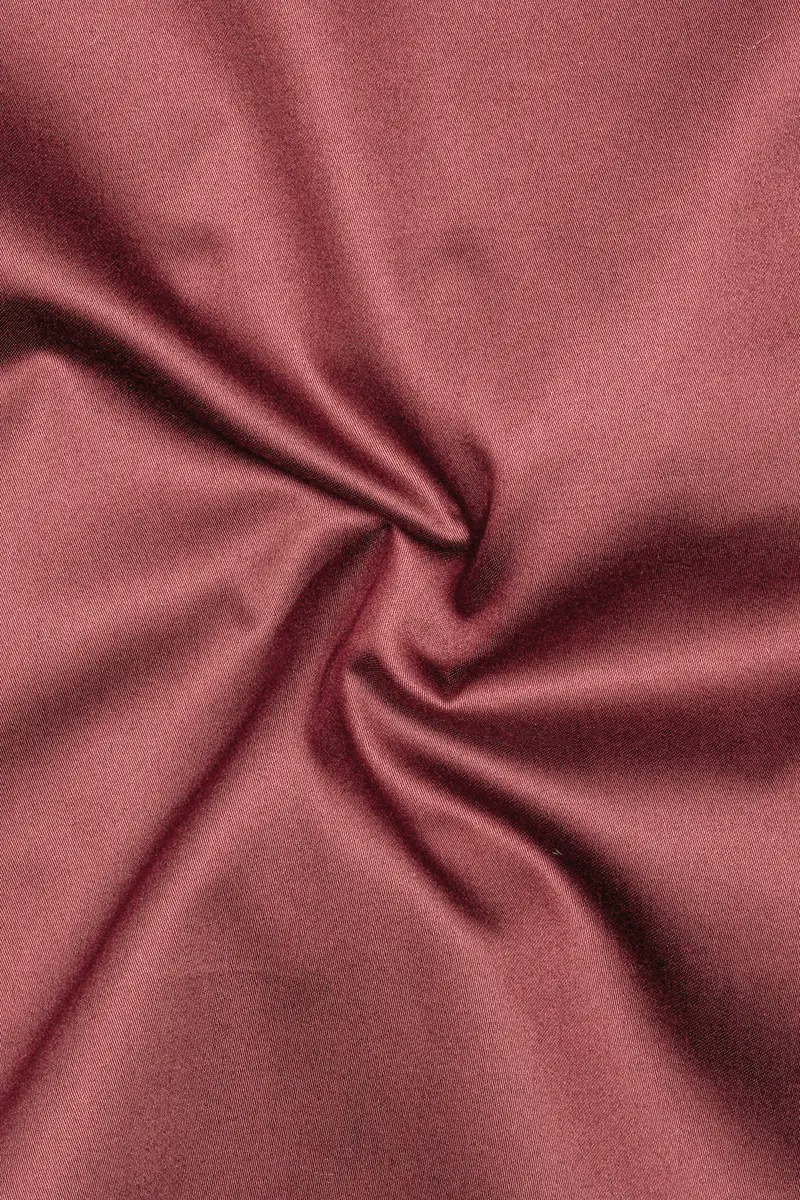 Muted Mauve-Rose Taupe Subtle Sheen Super Soft Premium Cotton Semi Formal Mandarin Collar Shirt 3