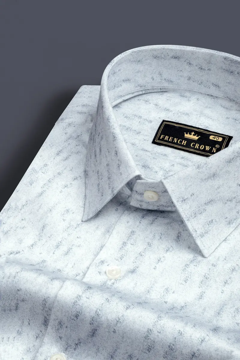 Mystic Blue Printed Super Soft Premium Cotton Shirt 1