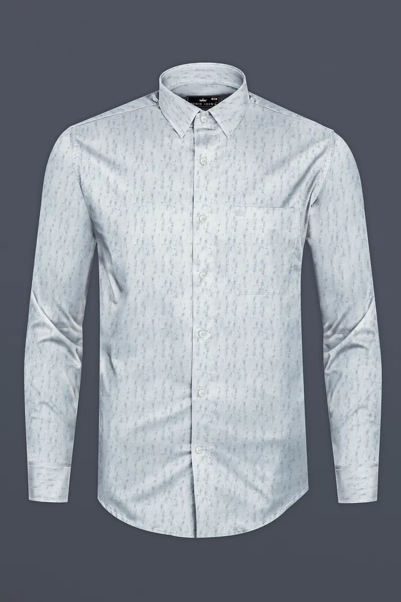 Mystic Blue Printed Super Soft Premium Cotton Shirt 4