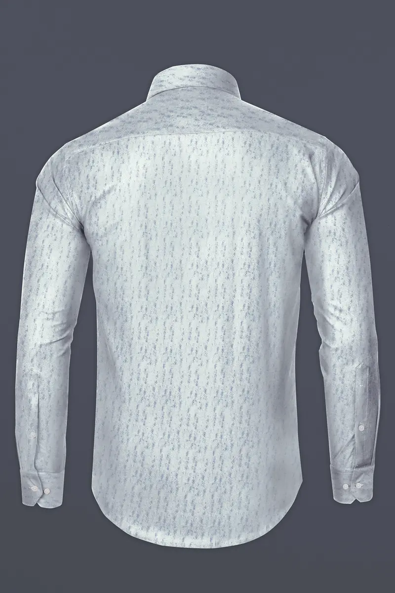 Mystic Blue Printed Super Soft Premium Cotton Shirt 5