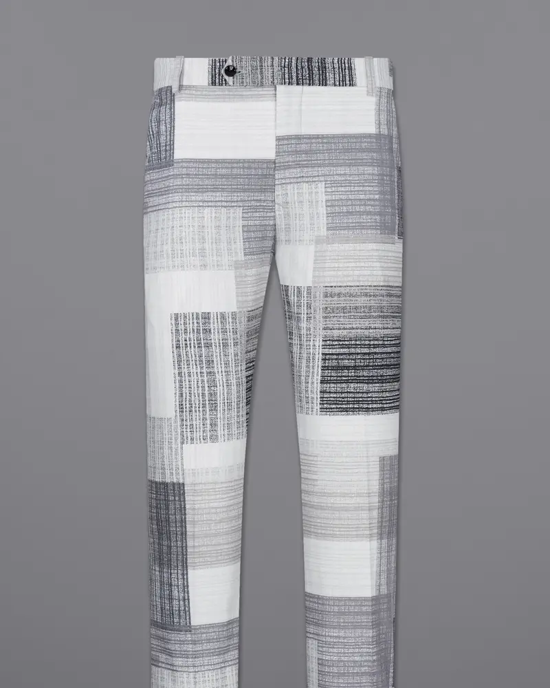 Mystic Gray And Black Premium Cotton Pant 4
