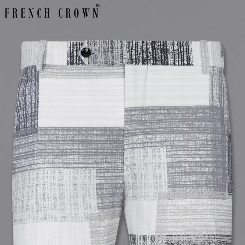 Mystic Gray And Black Premium Cotton Pant 6