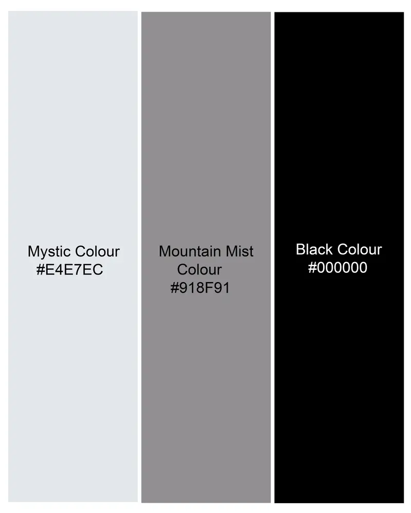 Mystic Gray And Black Premium Cotton Pant 7