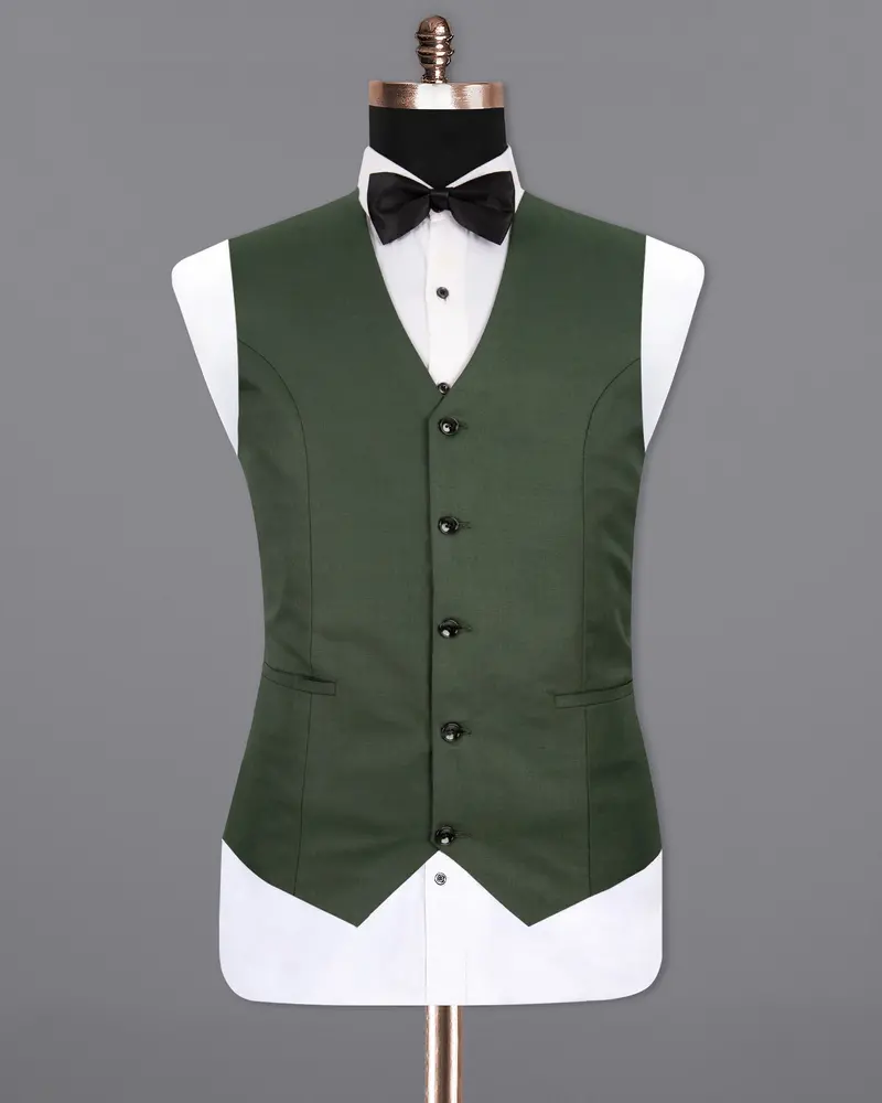 Nandor Green Wool Rich Waistcoat 2