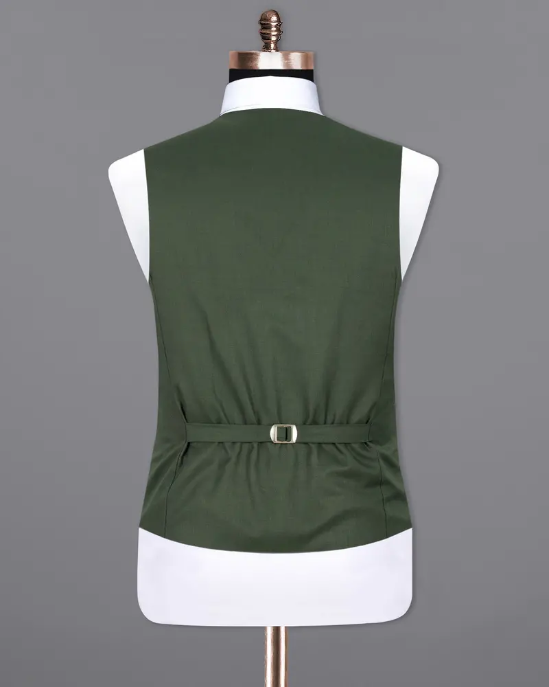Nandor Green Wool Rich Waistcoat 6