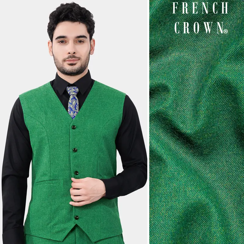Napier Green Tweed Waistcoat 1