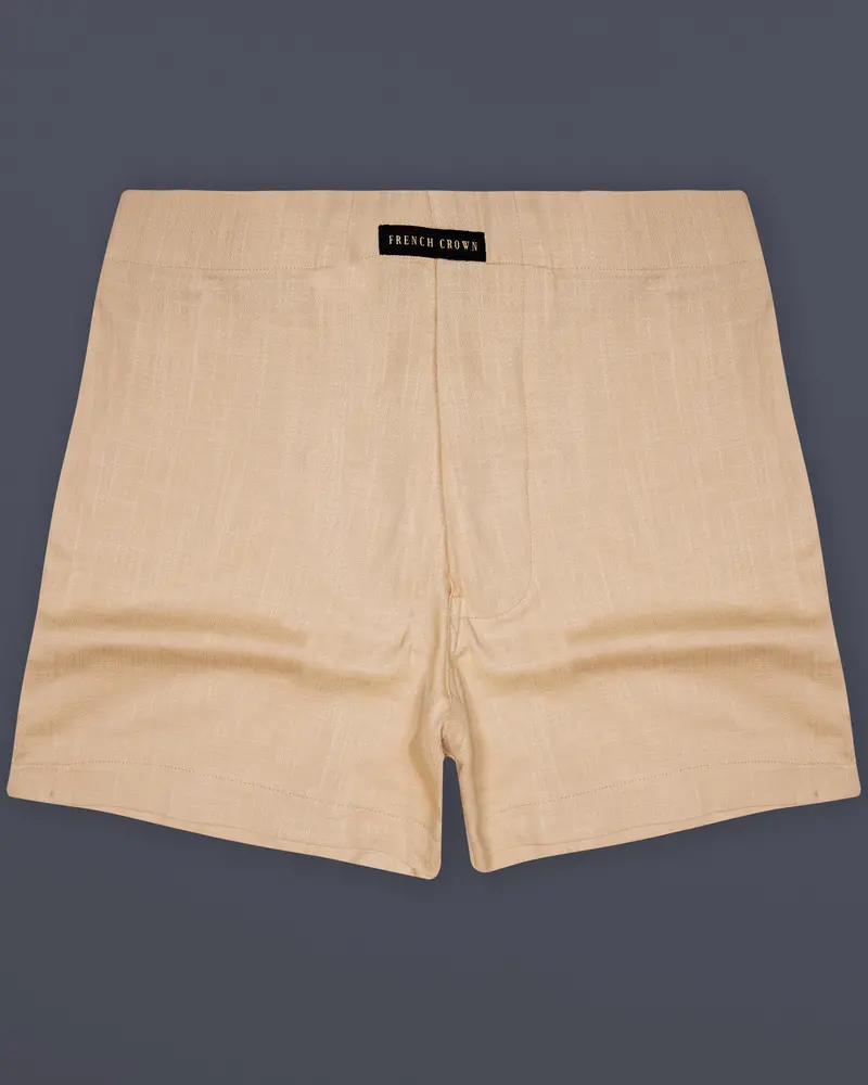 Natural Calm-Akaroa Cream Textured Chambray Premium Cotton Boxer 1