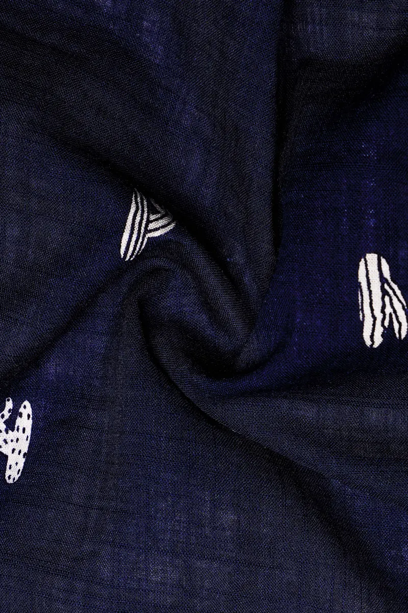 Nautical-Mirage Blue Printed Lightweight Premium Cotton Casual Shirt 3