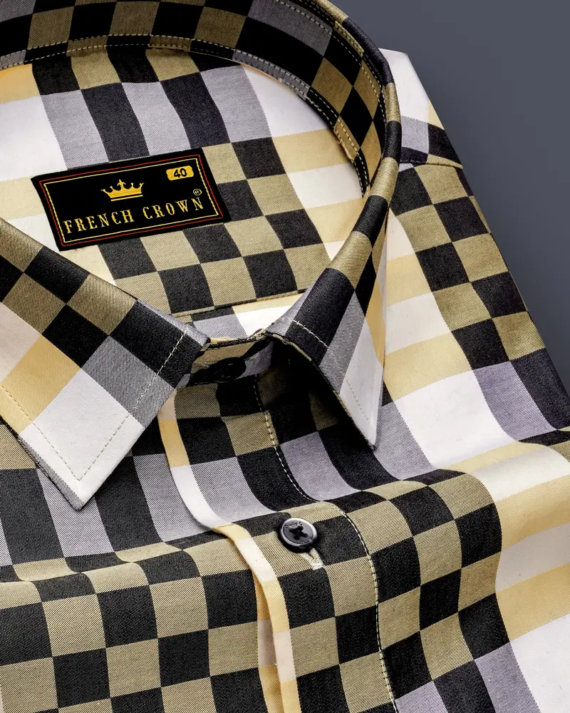 Navajo With Bright White And Jade Black Super Soft Premium Cotton Shirt 1