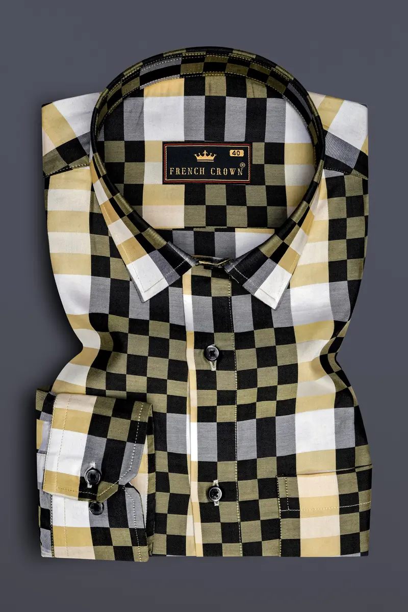 Navajo With Bright White And Jade Black Super Soft Premium Cotton Shirt 4