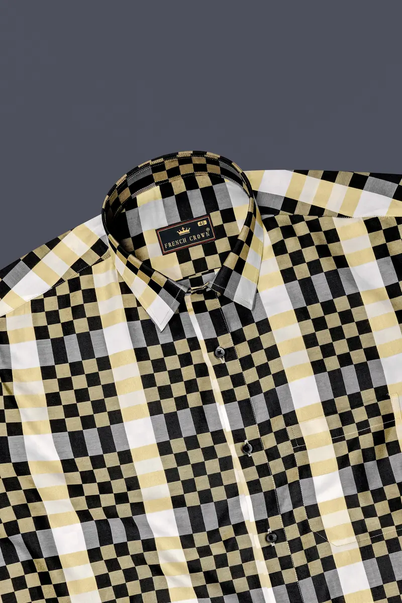 Navajo With Bright White And Jade Black Super Soft Premium Cotton Shirt 5