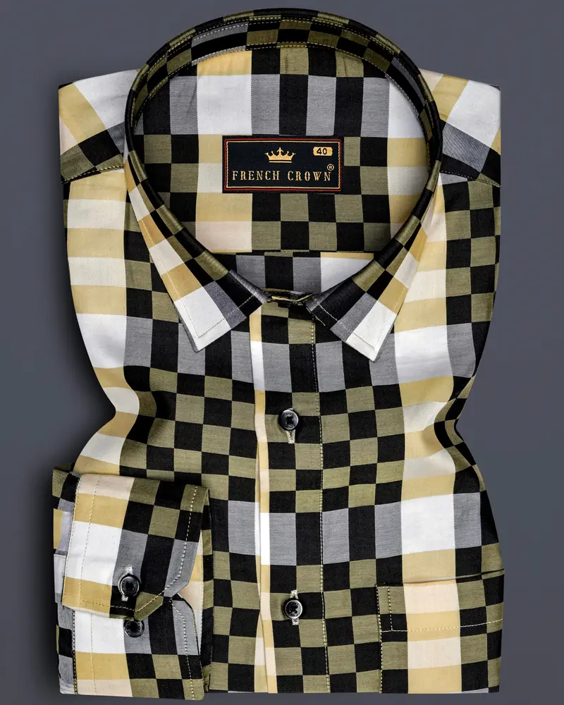Navajo With Bright White And Jade Black Super Soft Premium Cotton Shirt 6
