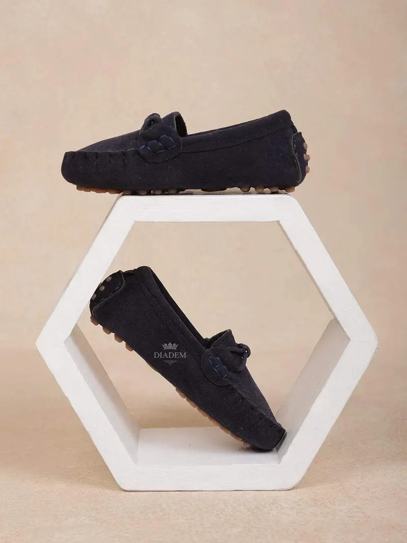 Navy Blue Casual Loafers For Boys 3